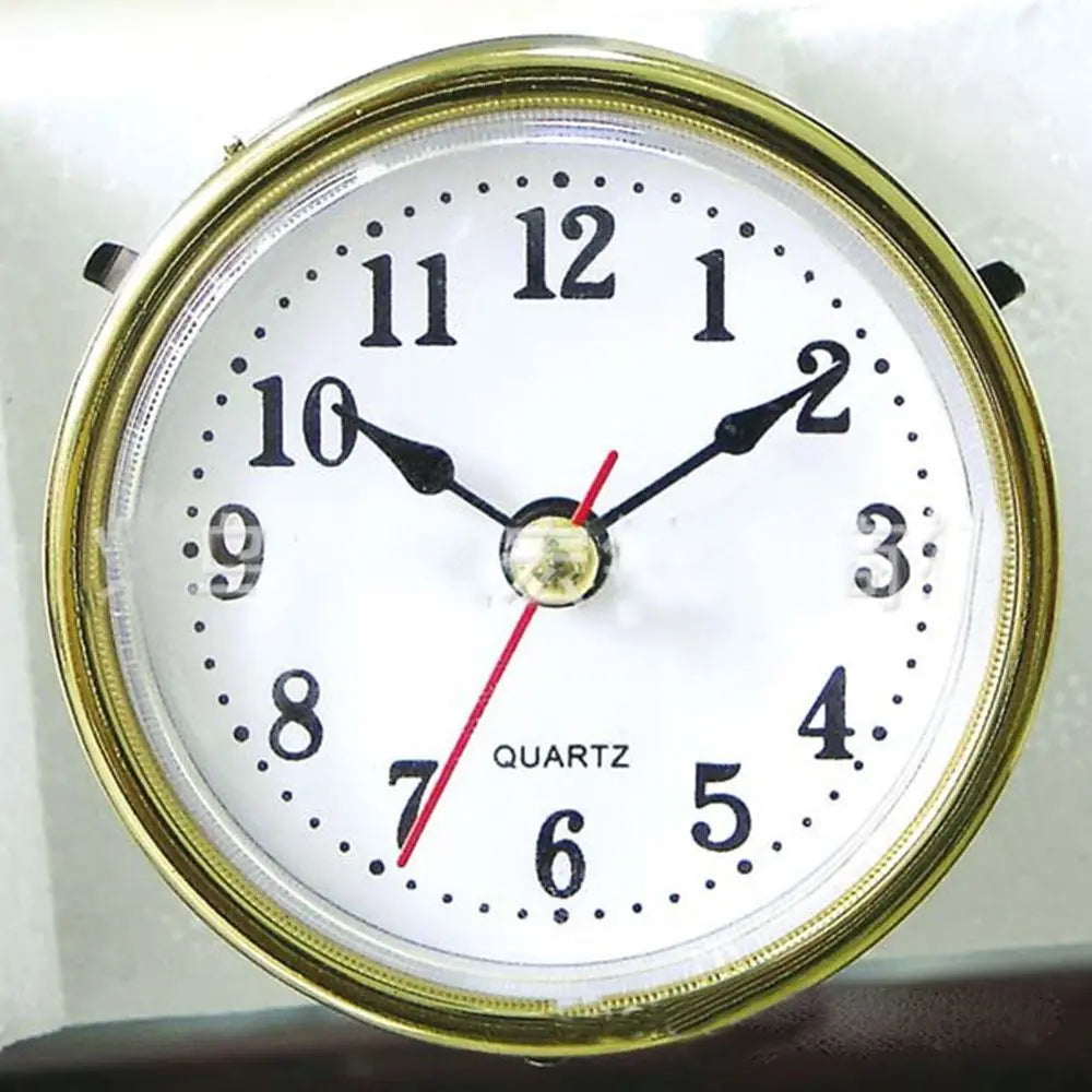 Roman Numeral Quartz Clock Insert – Gold Trim DIY Movement