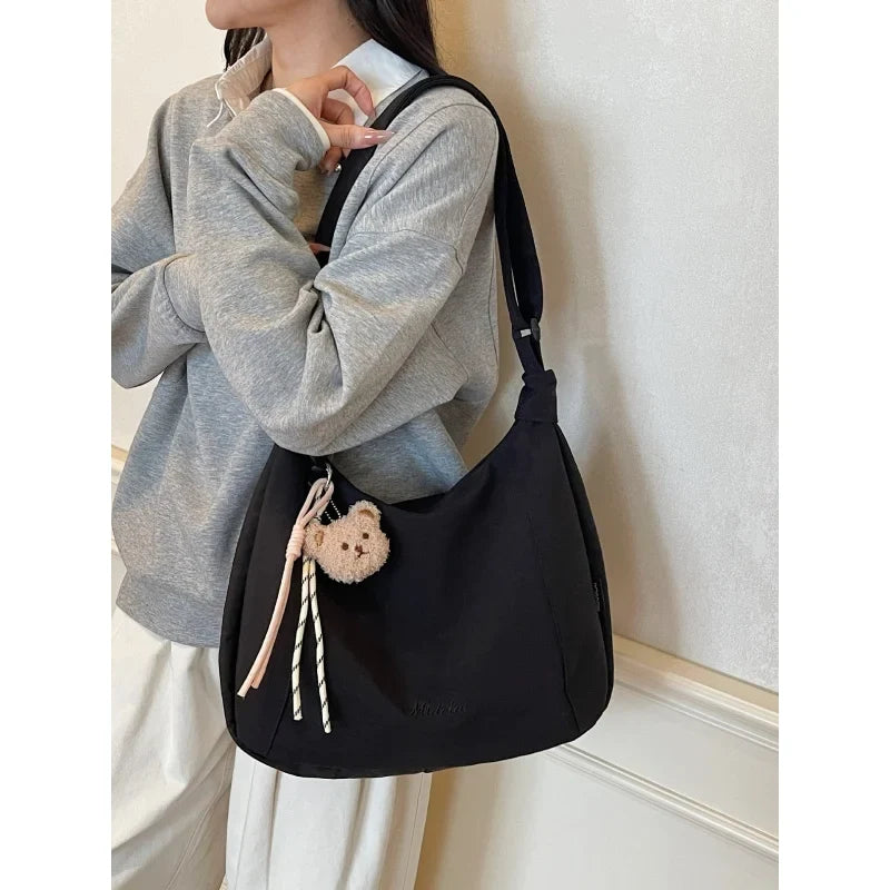 Japanese Canvas Tote Bag – Large Shoulder & Crossbody Bag