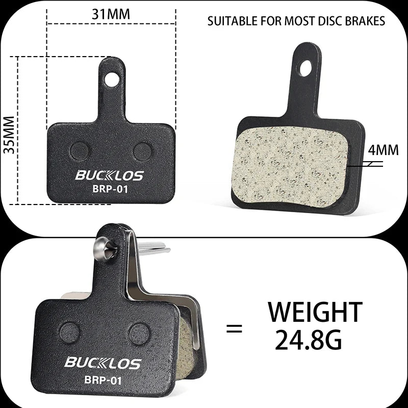 BUCKLOS MTB Hydraulic Disc Brake Pads – Shimano B01S B03S Fit