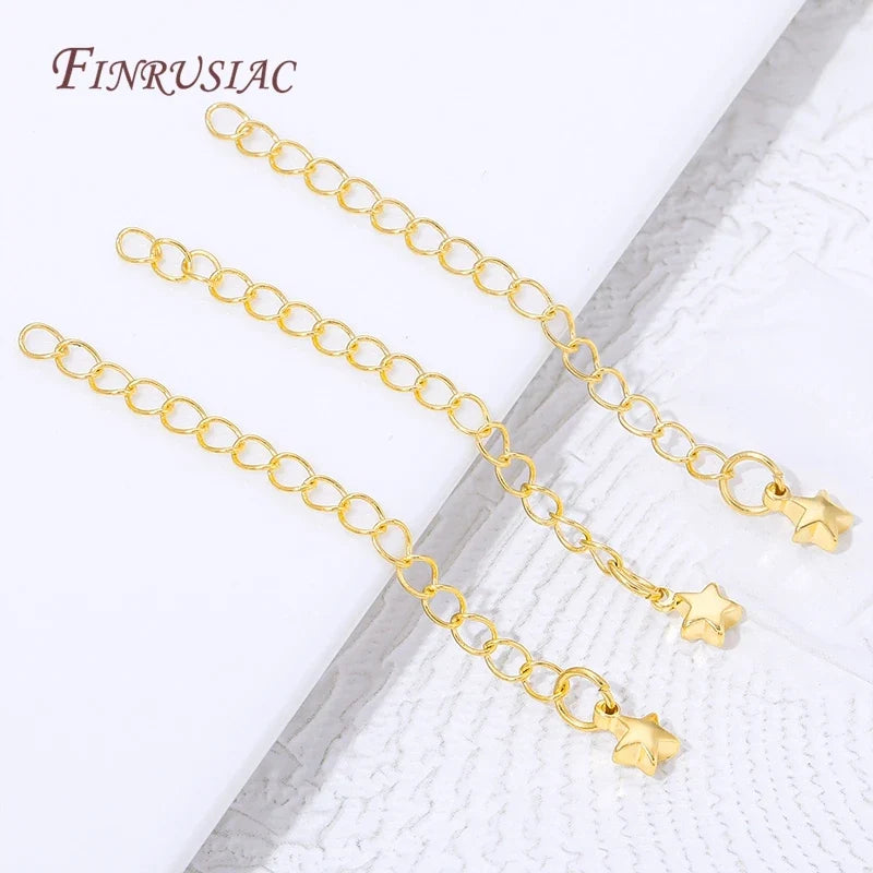 18K Gold Plated Star Chain Extender – Oval Cable Extension