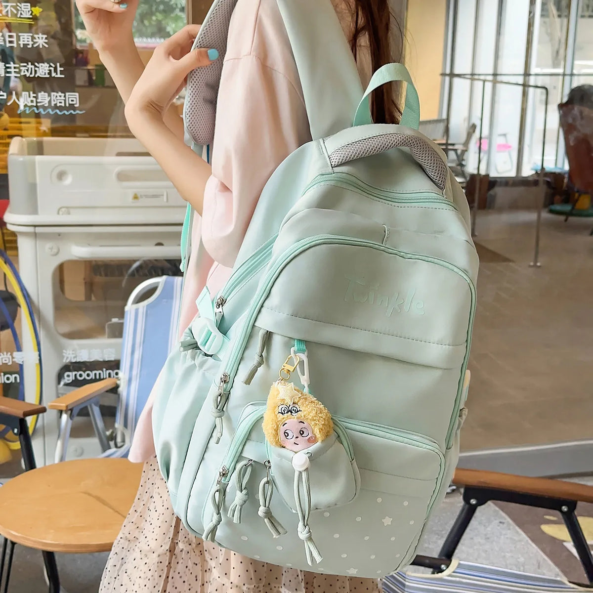 Korean Style Large Capacity Waterproof School Backpack