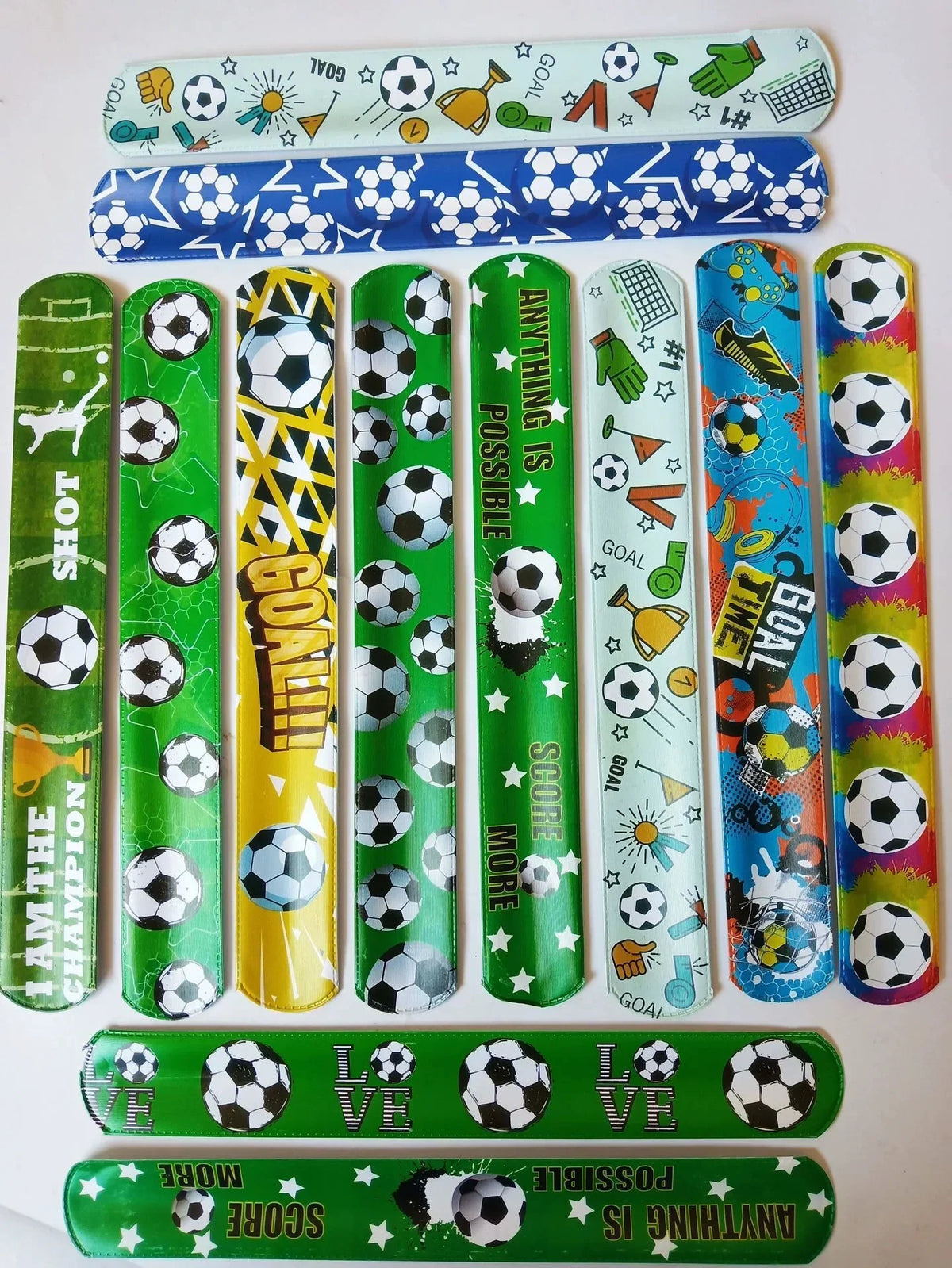 Soccer Slap Bracelets Kids Party Favors – 12/24 Pack