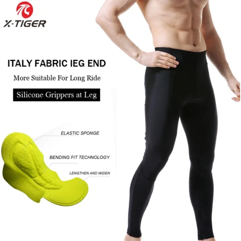 X-TIGER Men's Thermal Winter Cycling Bib Pants – 5D Gel