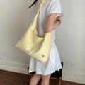 Korean Star Canvas Drawstring Crossbody Shoulder Bag for Women