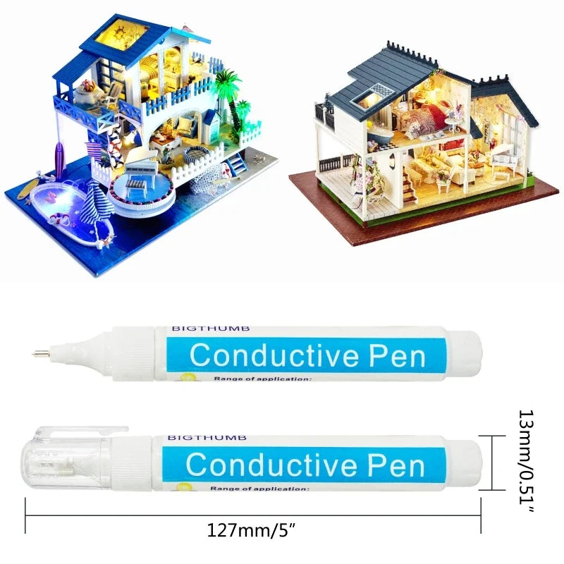 Silver & Bronze Conductive Paint Pen | Circuit Design Tool