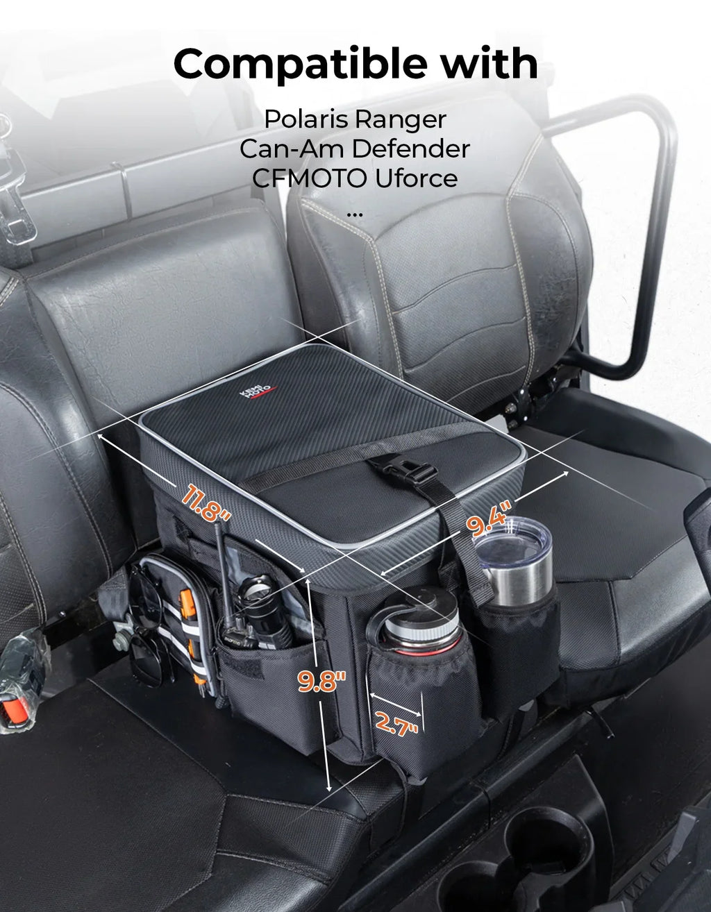 KEMIMOTO 18L UTV Center Seat Storage Box – Water Resistant