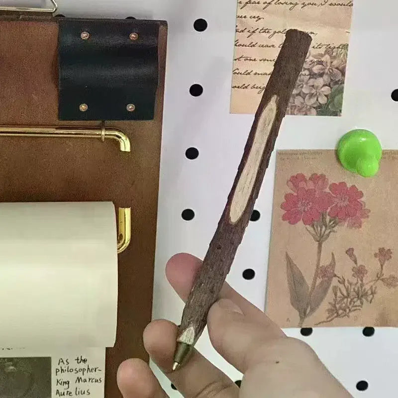 Vintage Kraft Paper Roll Clipboard Set – Refillable Writing Pad