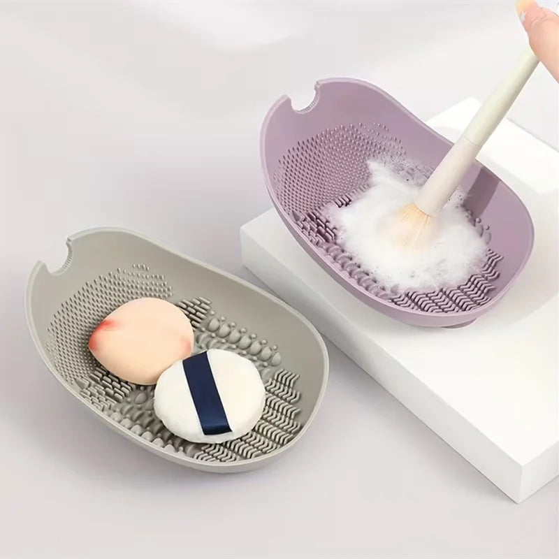 Silicone Makeup Brush Cleaning Bowl – Suction Cup Base
