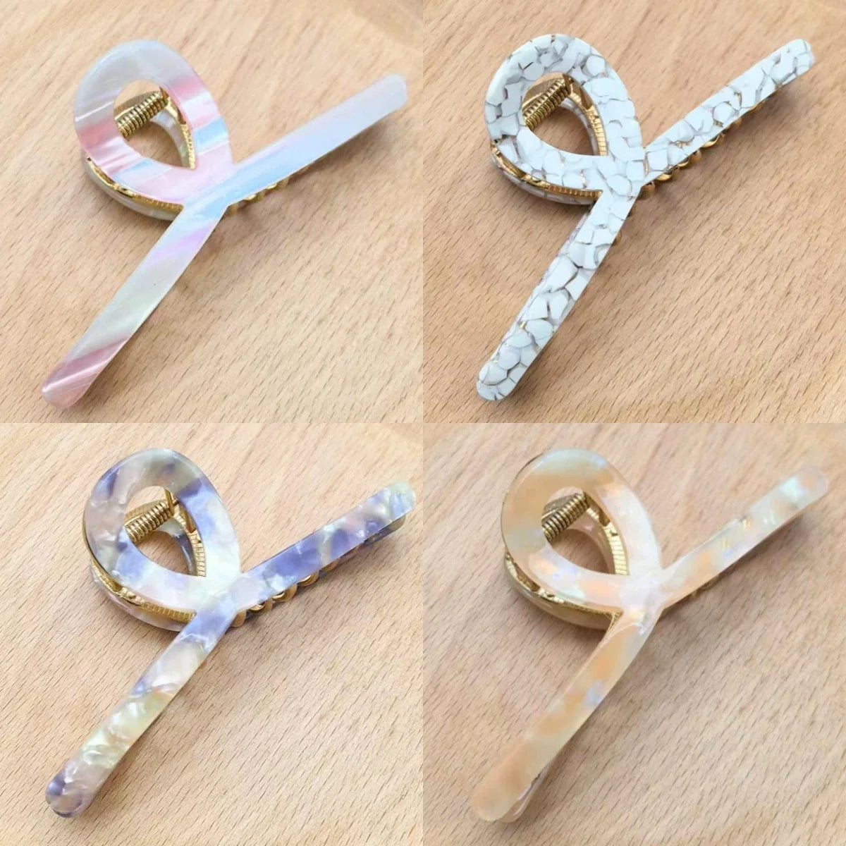 Large Korean Shark Claw Hair Clips for Women – Stylish Updo