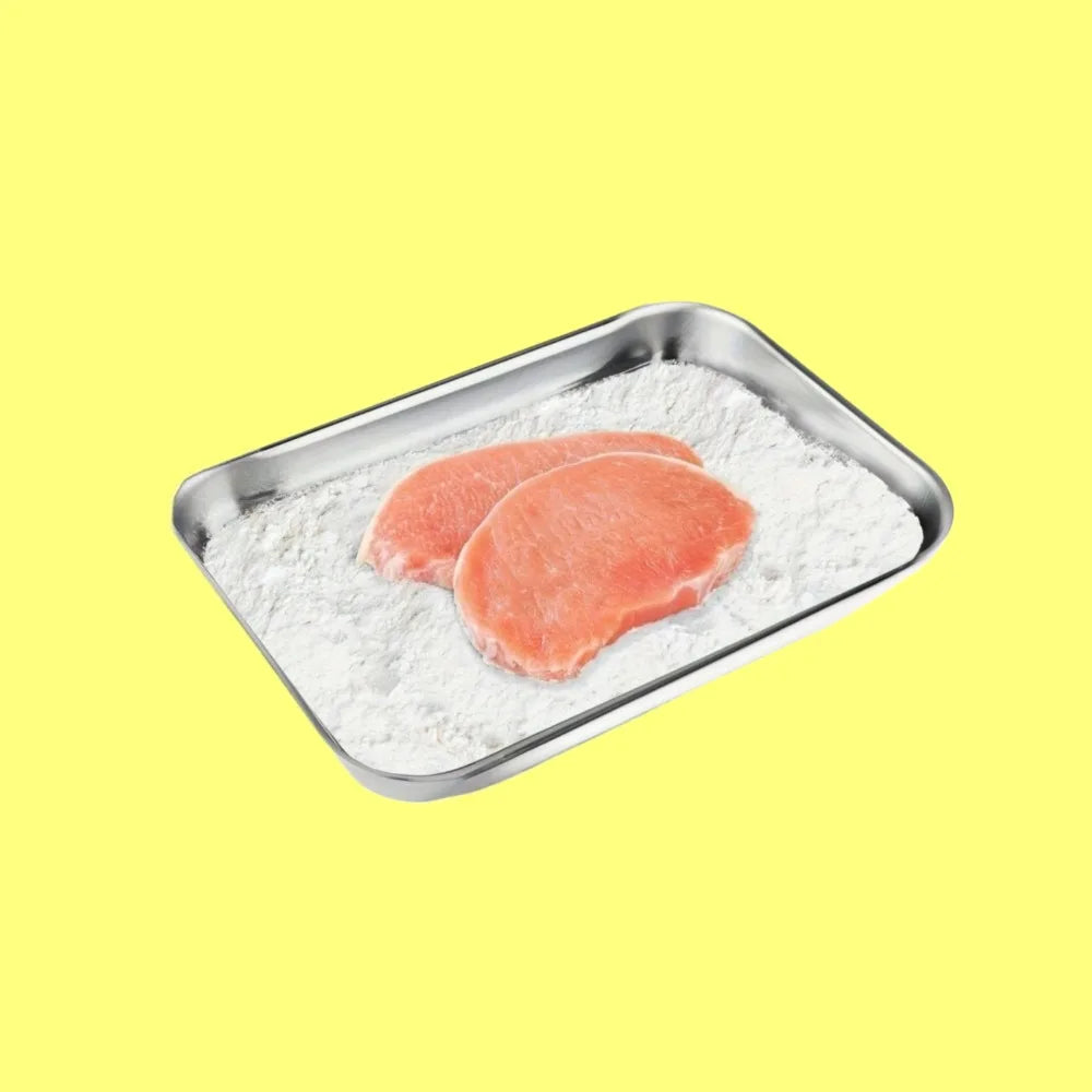 Stainless Steel Breading Pan Set – Food Prep & Marinating Trays