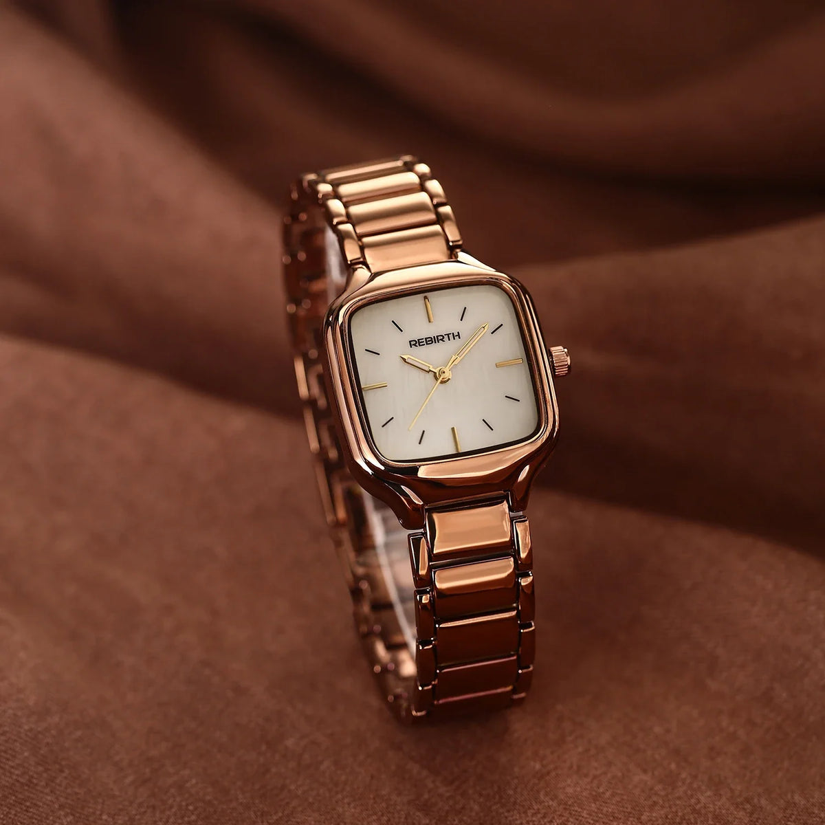 REBIRTH Square Quartz Watch | Stainless Steel, Minimalist