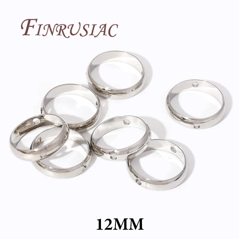 Brass Circle Frame Spacer Beads – 14K/18K Gold Plated DIY