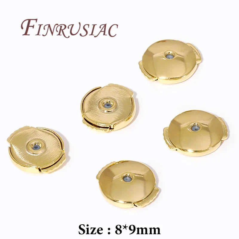 18K/14K Gold Plated Locking Earring Backs for Studs | DIY Findings