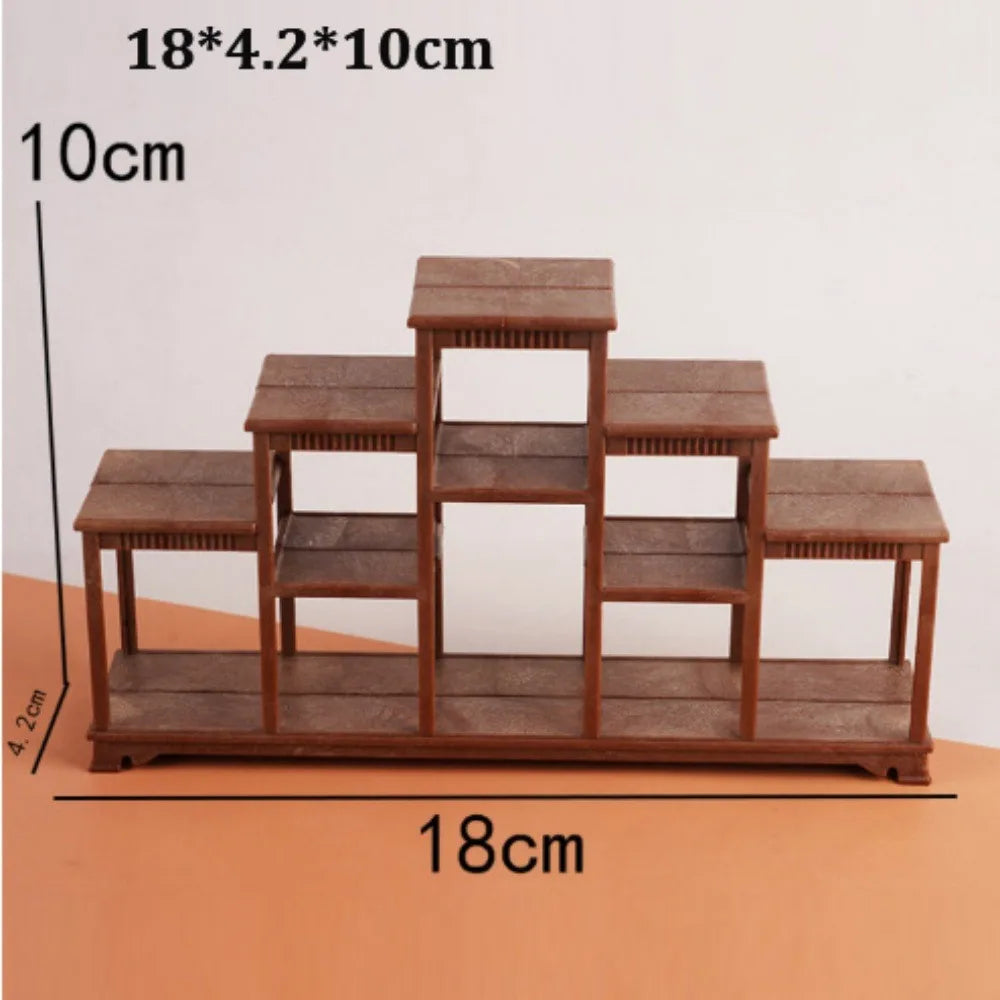Miniature Dollhouse Shelf Rack – 1:6 & 1:12 Scale DIY Accessory