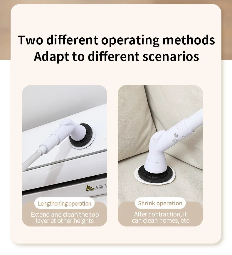 Wireless Electric Cleaning Brush – Telescopic Long Handle