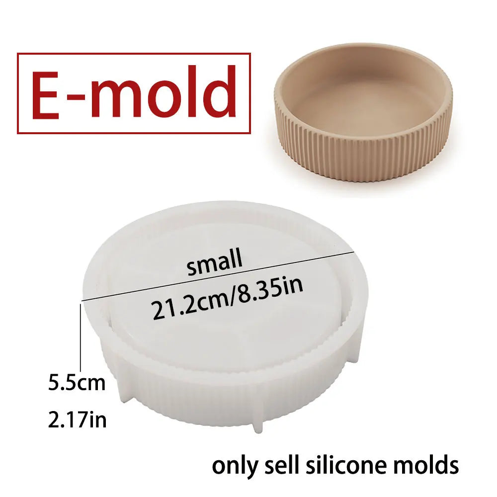 Silicone Mold for Round Concrete Planter & Candle Vessel