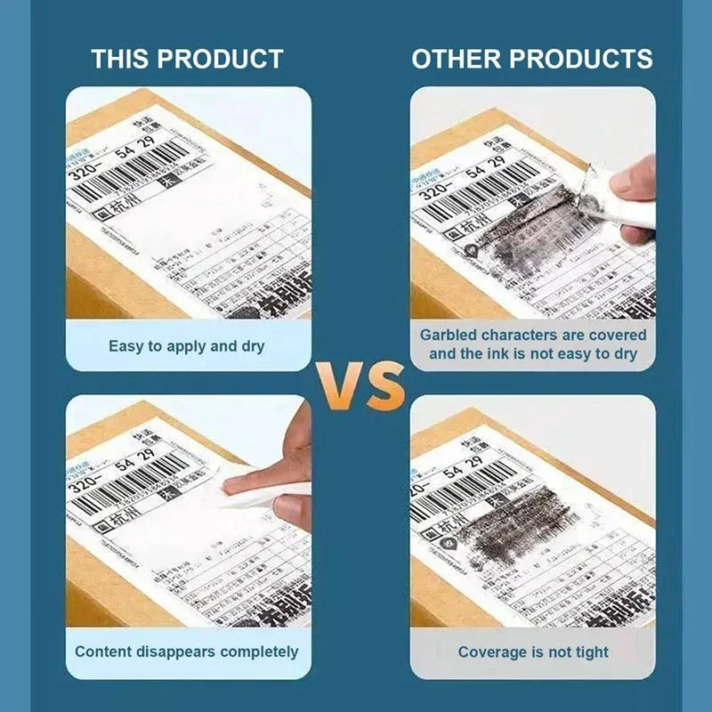 Thermal Paper Privacy Eraser Fluid – Label Info Remover