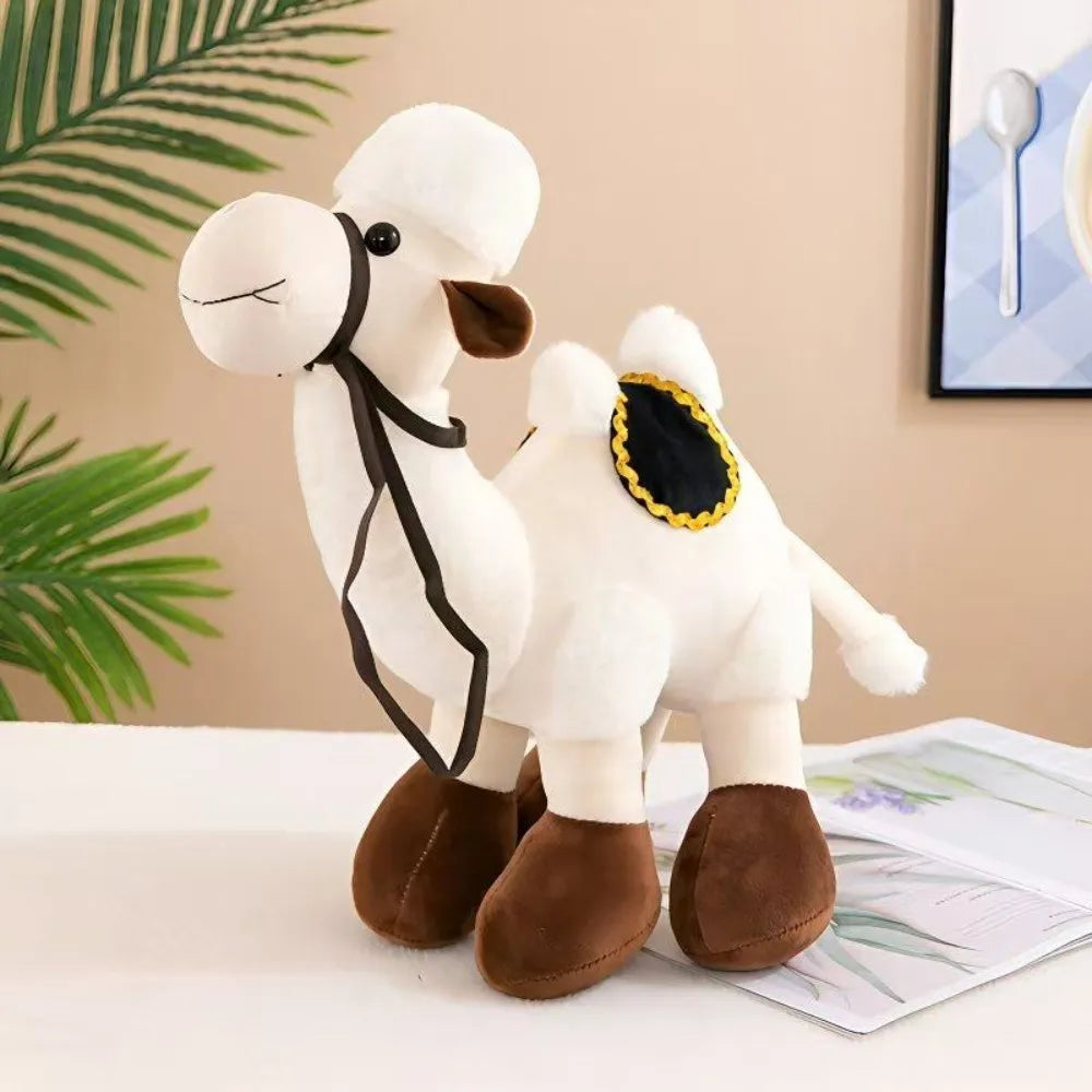 30cm Double Hump Plush Camel Stuffed Animal Toy with Saddle