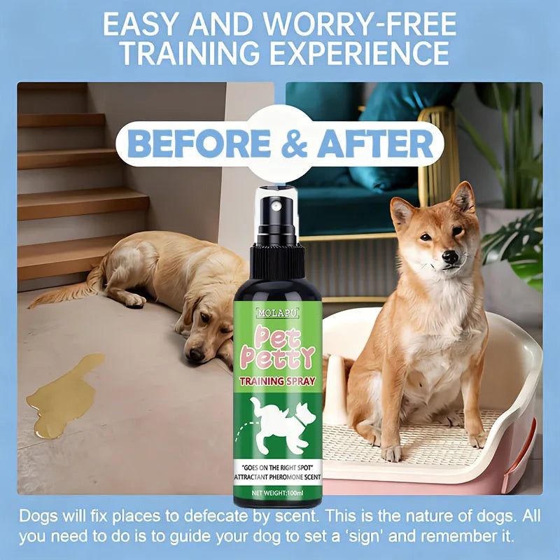 Pet Toilet Training Spray – Pheromone Guide for Dogs & Cats