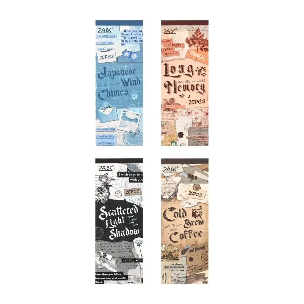 Vintage Landscape Sticker Book – 20 Sheets Retro Collage Pack