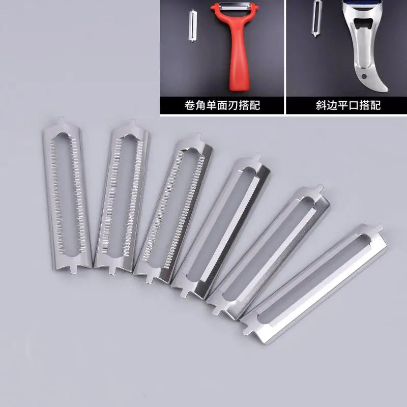 10-Pack Double Peeler Blades Stainless Steel Kitchen Tool