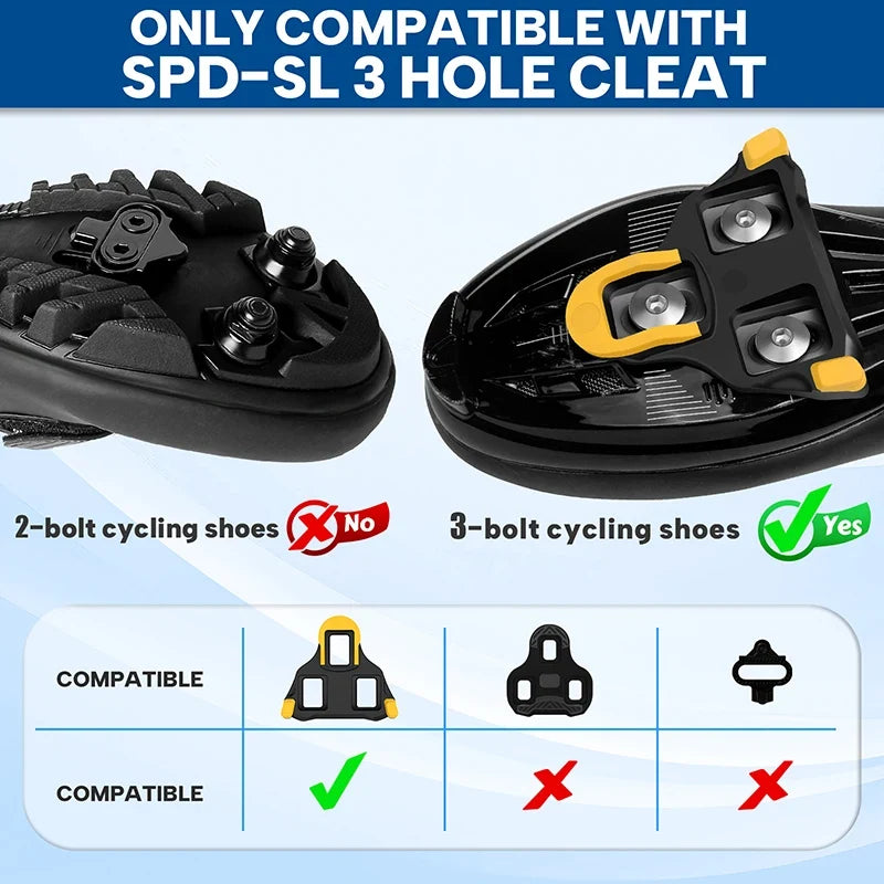 BUCKLOS SPD-SL Clipless Road Bike Pedals with Cleats | CR-Mo