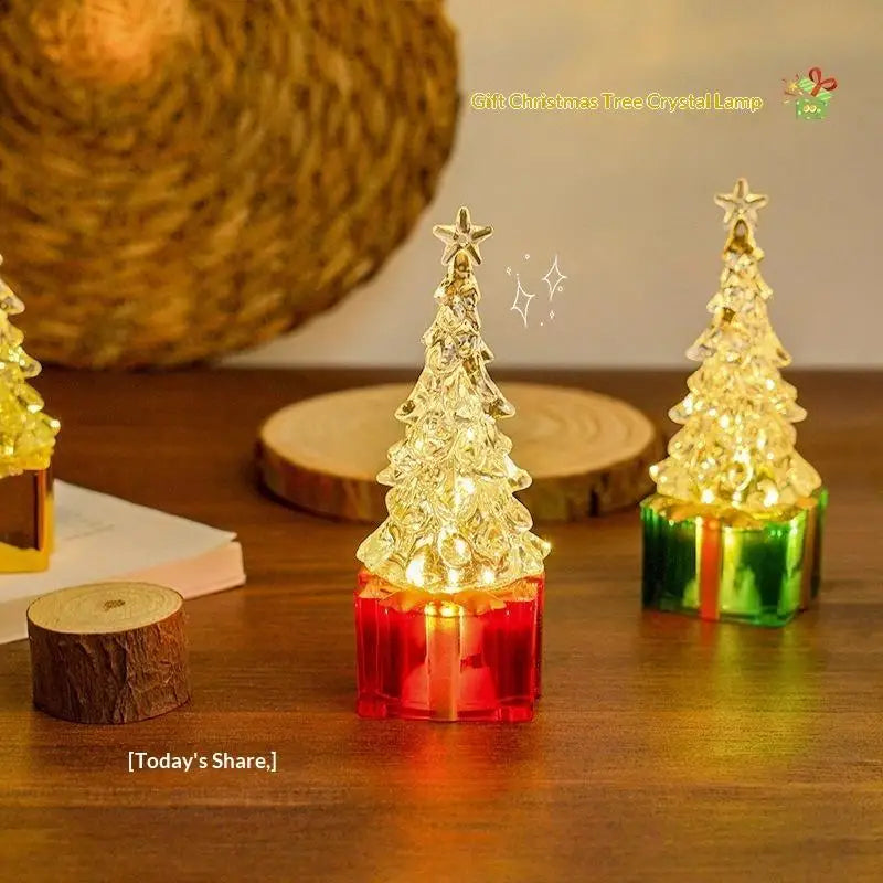 Crystal Christmas Tree LED Night Light | Warm Xmas Glow Decor