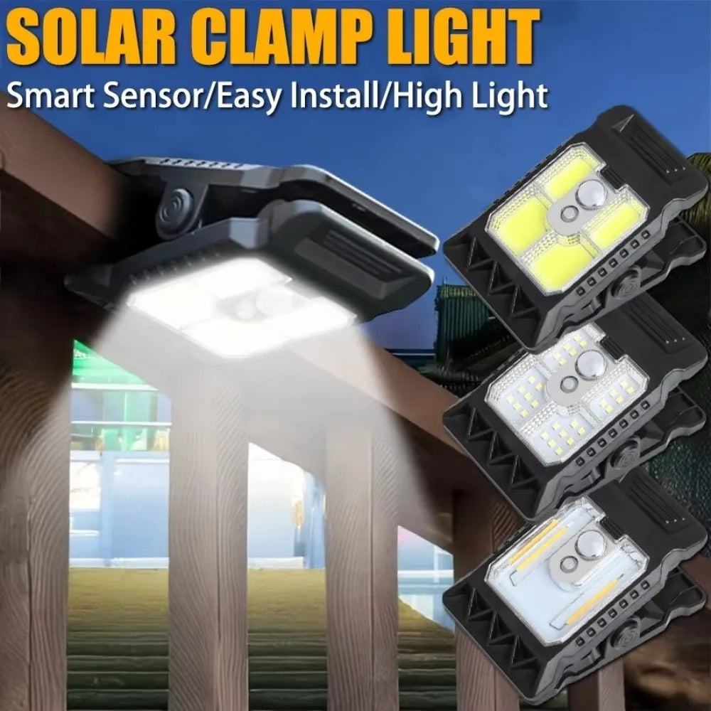Solar Clip Light – 3 Modes Motion Sensor Waterproof LED Lamp