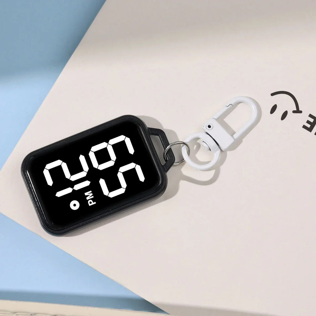LED Digital Keychain Pocket Watch – Student Gift Timepiece