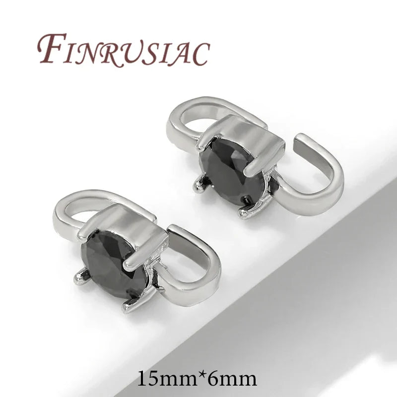 Rhodium Plated Brass Connector – DIY Jewelry Clasp Findings