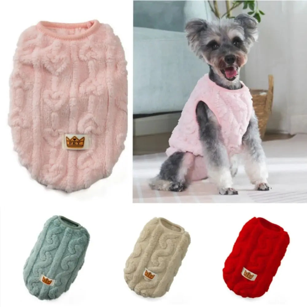 Winter Fleece Dog Vest Jacket – Cute Coat for Small Dogs & Cats