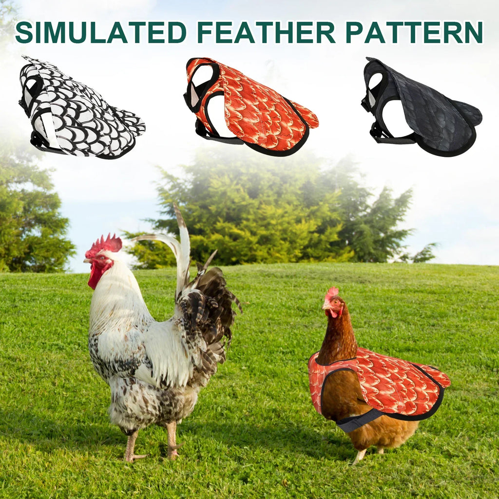3-Pack Waterproof Chicken Saddle Apron – Adjustable Hen Protector