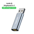 Rocoren USB to 3.5mm Sound Card Adapter – Headphone & Mic