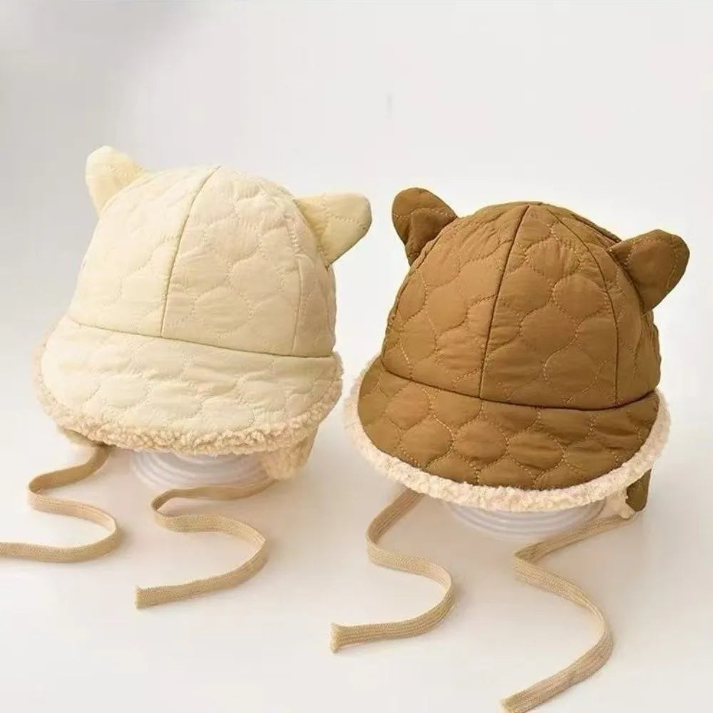 Toddler Lamb Fleece Beanie Hat with Ear Protection | 1–3Y