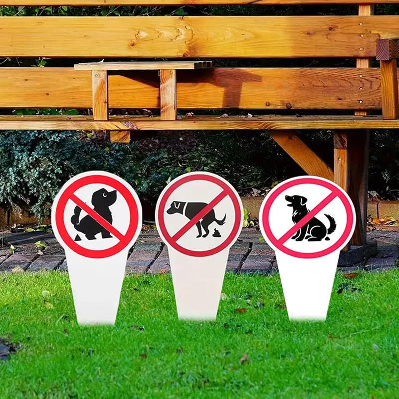 No Dog Poop Waterproof Yard Sign with Garden Stake | Outdoor