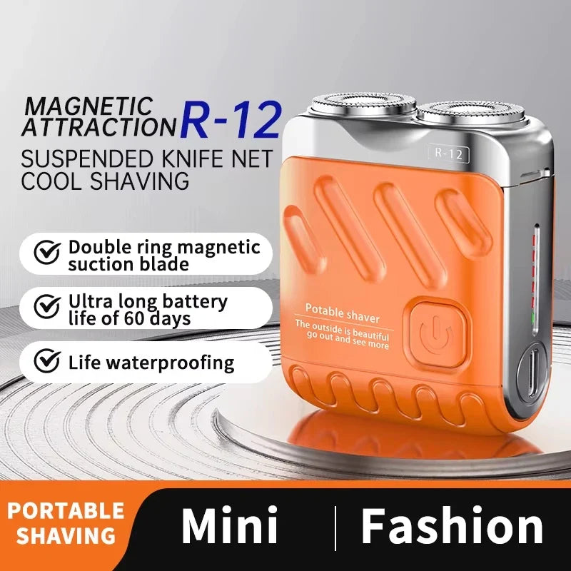 R-12 Mini Portable Electric Shaver – Wet & Dry Type-C Razor