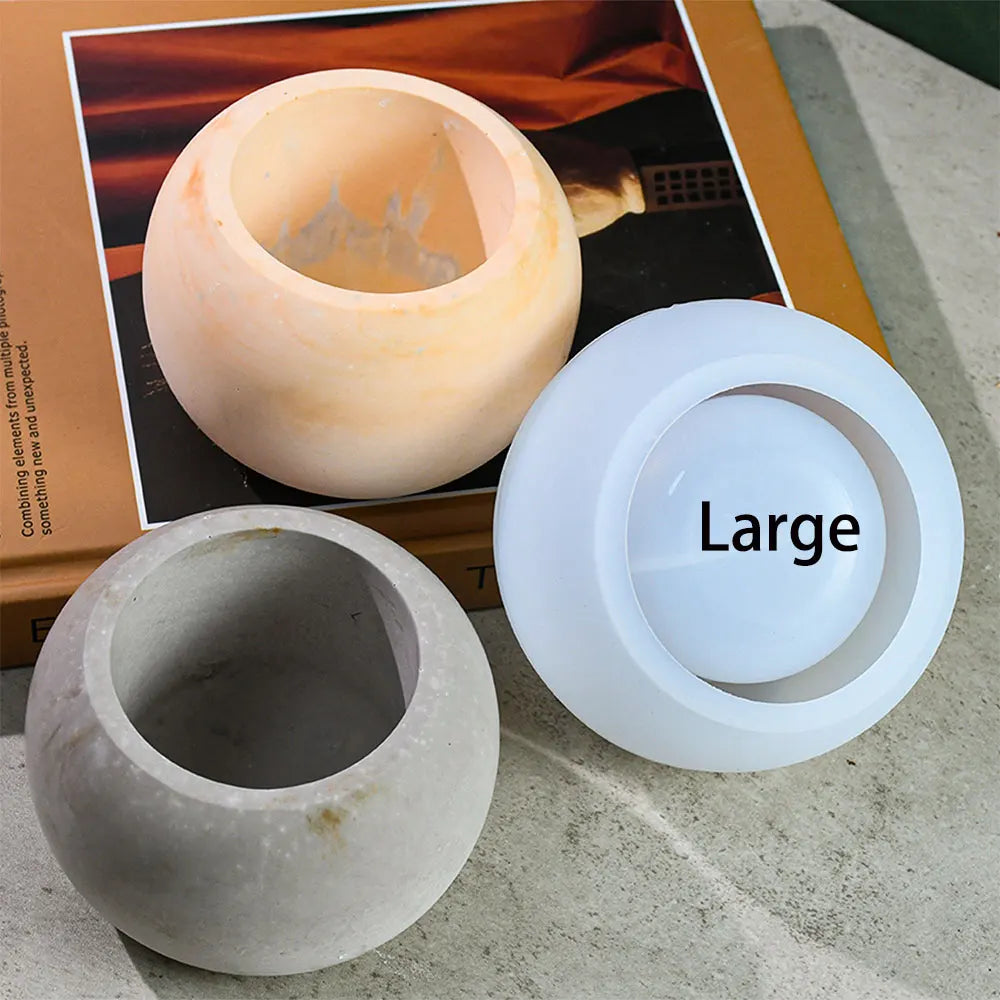 Spherical Silicone Mold – Candle, Planter & Pen Holder DIY