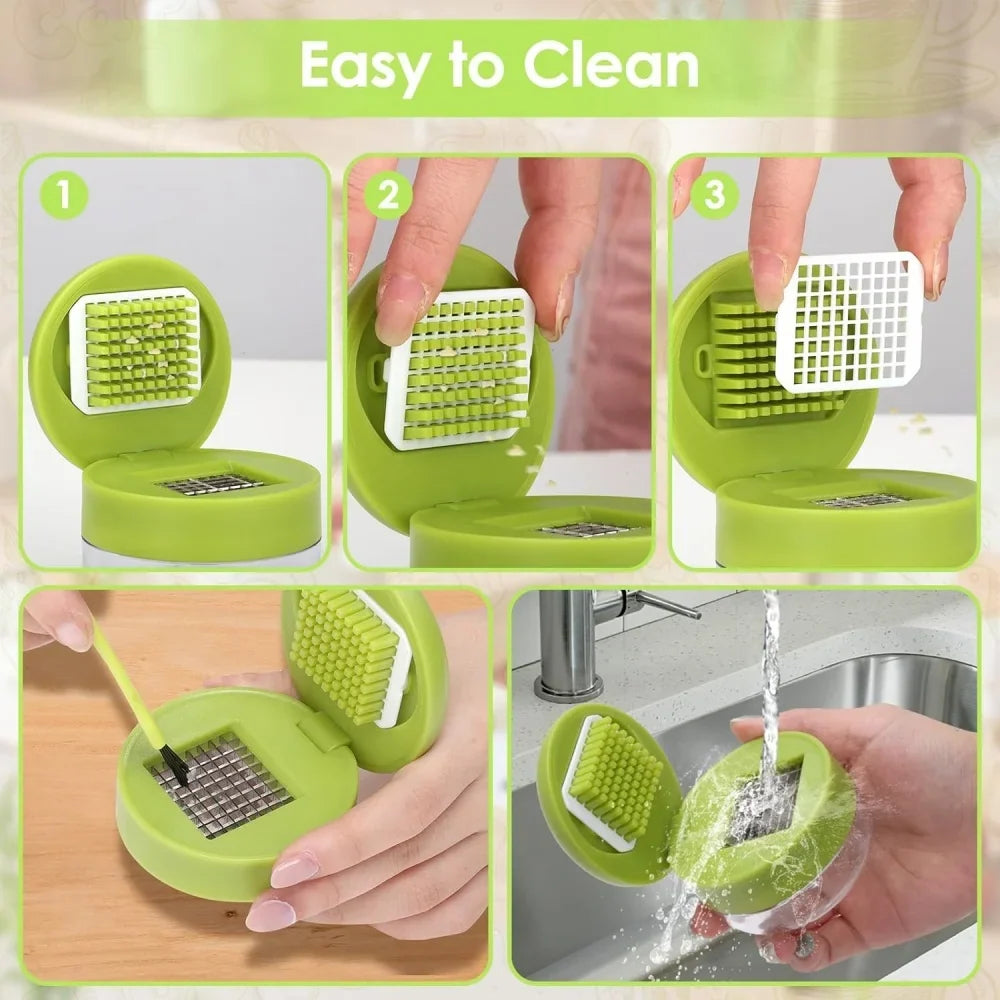 Multifunctional Garlic Press & Ginger Mincer with Storage Case