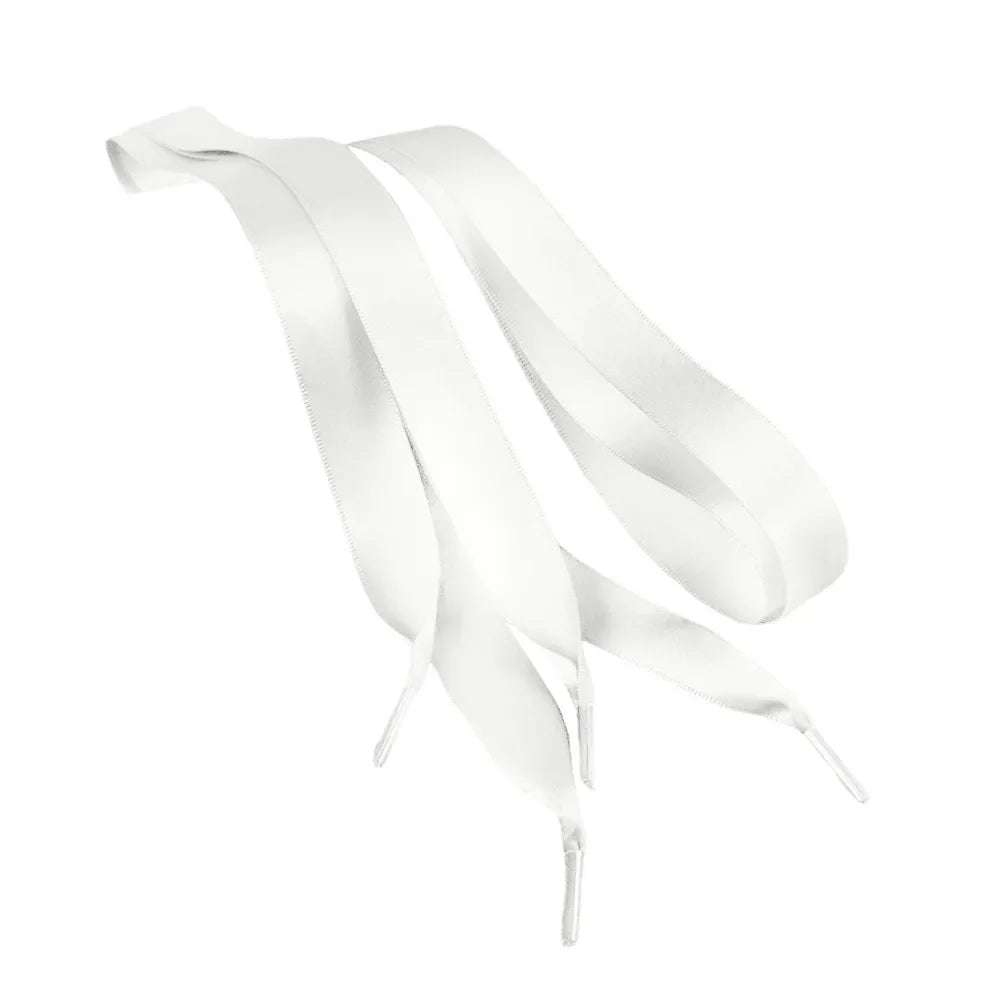 Satin Silk Flat Shoelaces – Smooth Double-Sided DIY Shoe Laces
