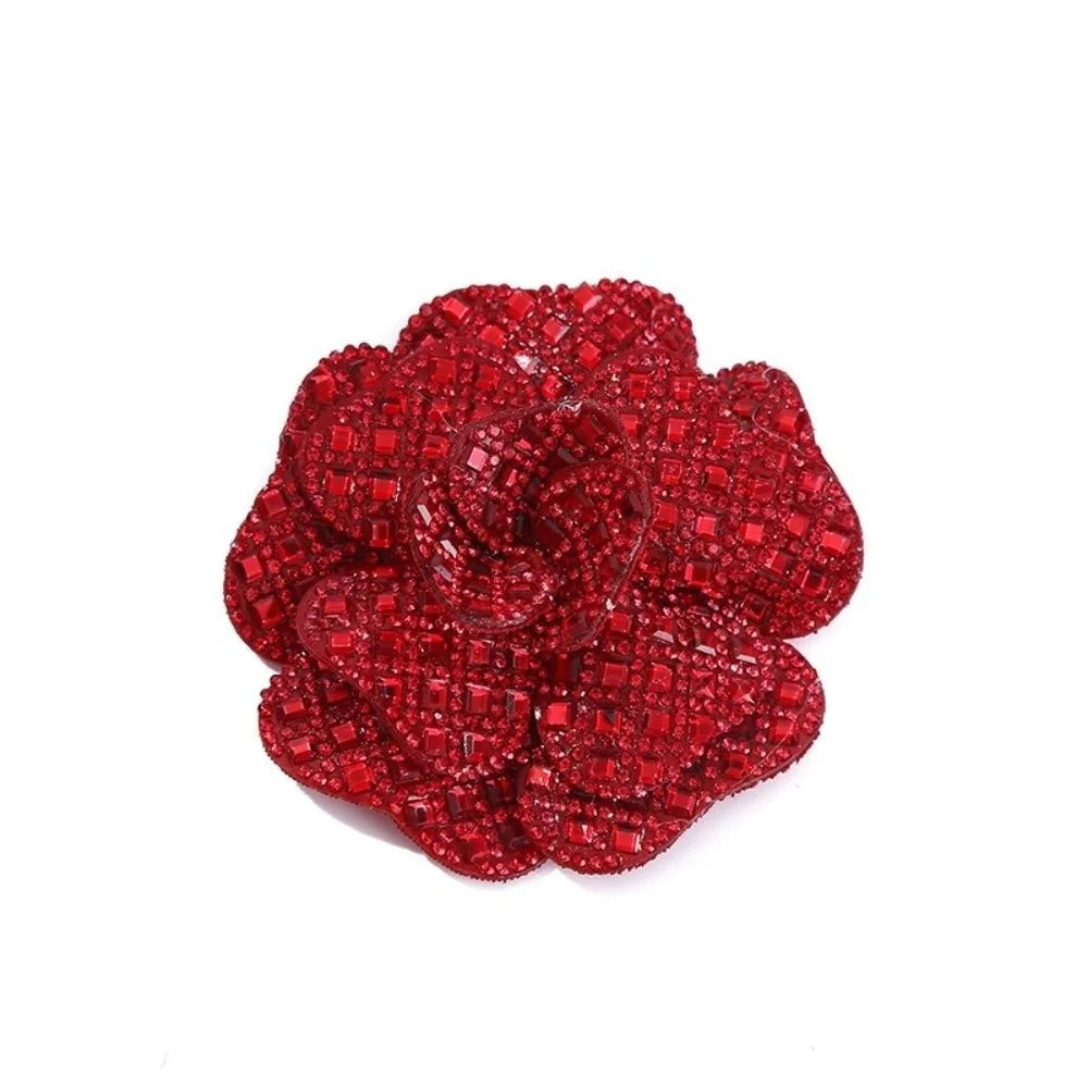 3D Rhinestone Flower Patch – DIY Brooch Corsage Badge