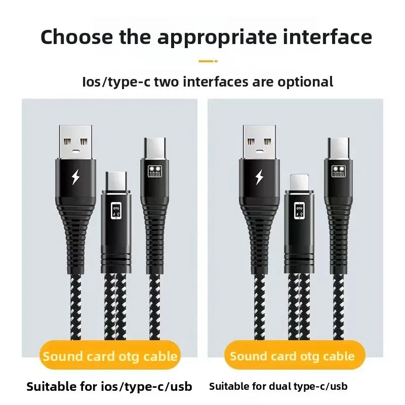 Live Streaming Sound Card OTG Adapter Cable for Android