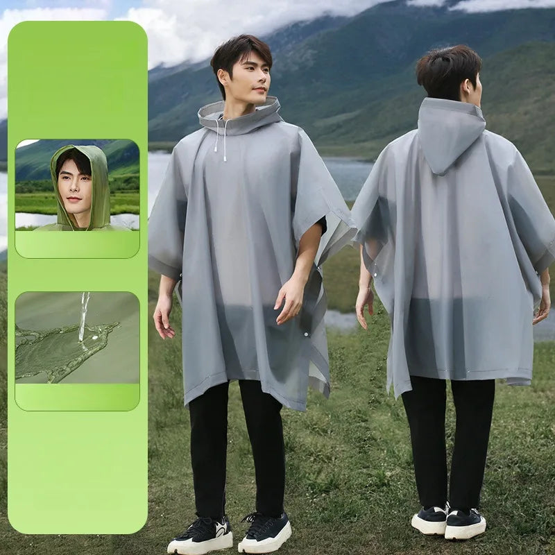3-in-1 Waterproof Rain Poncho – Cape, Ground Mat & Tarp