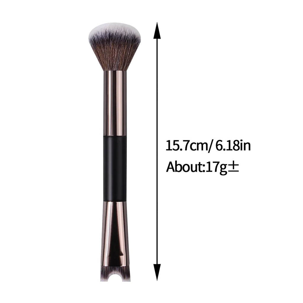 Nixie Double-Headed Makeup Brush – Powder, Blush & Concealer