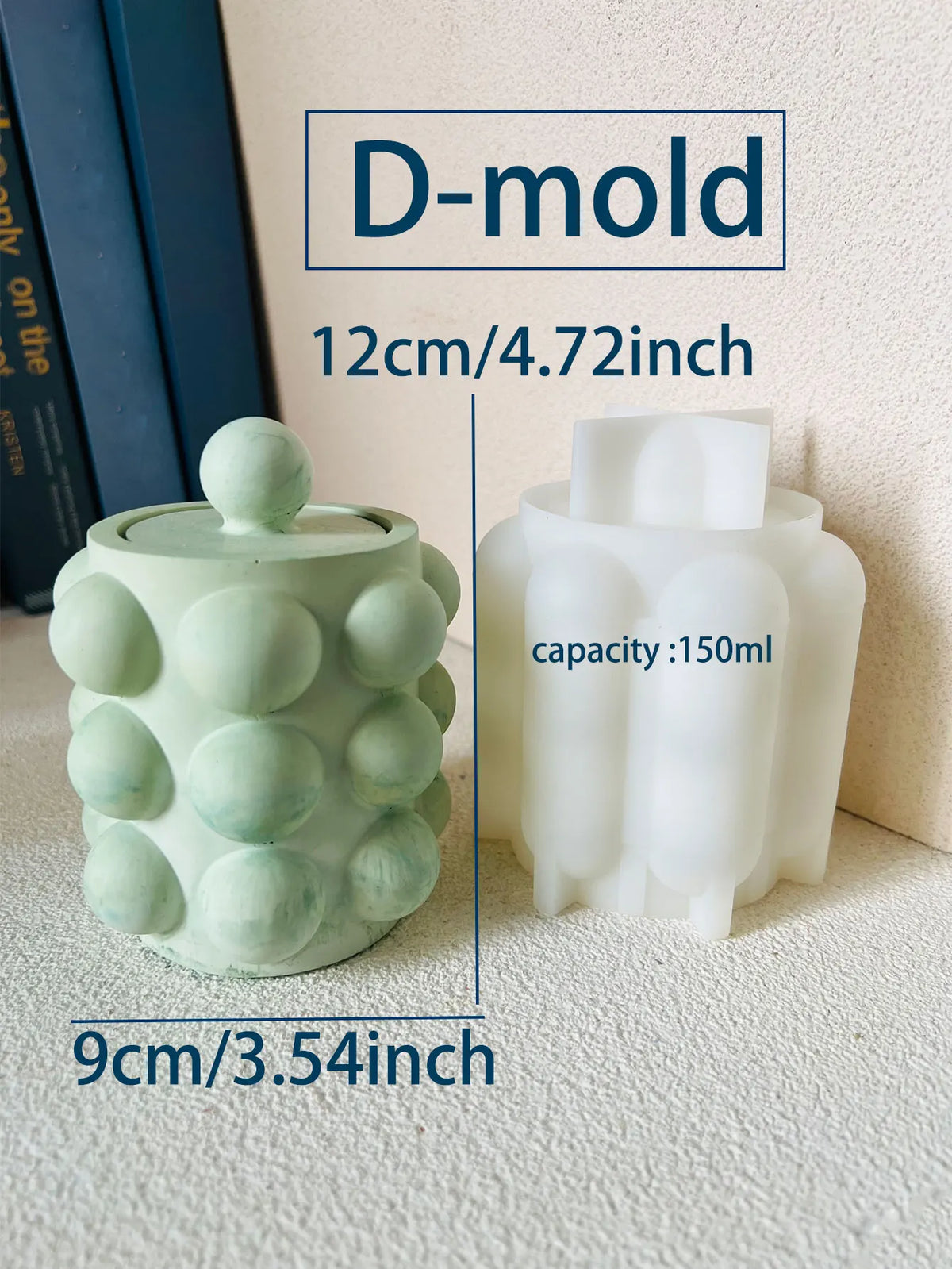Silicone Candle Mold – Bubble Jar, Donut & Concrete Vessel