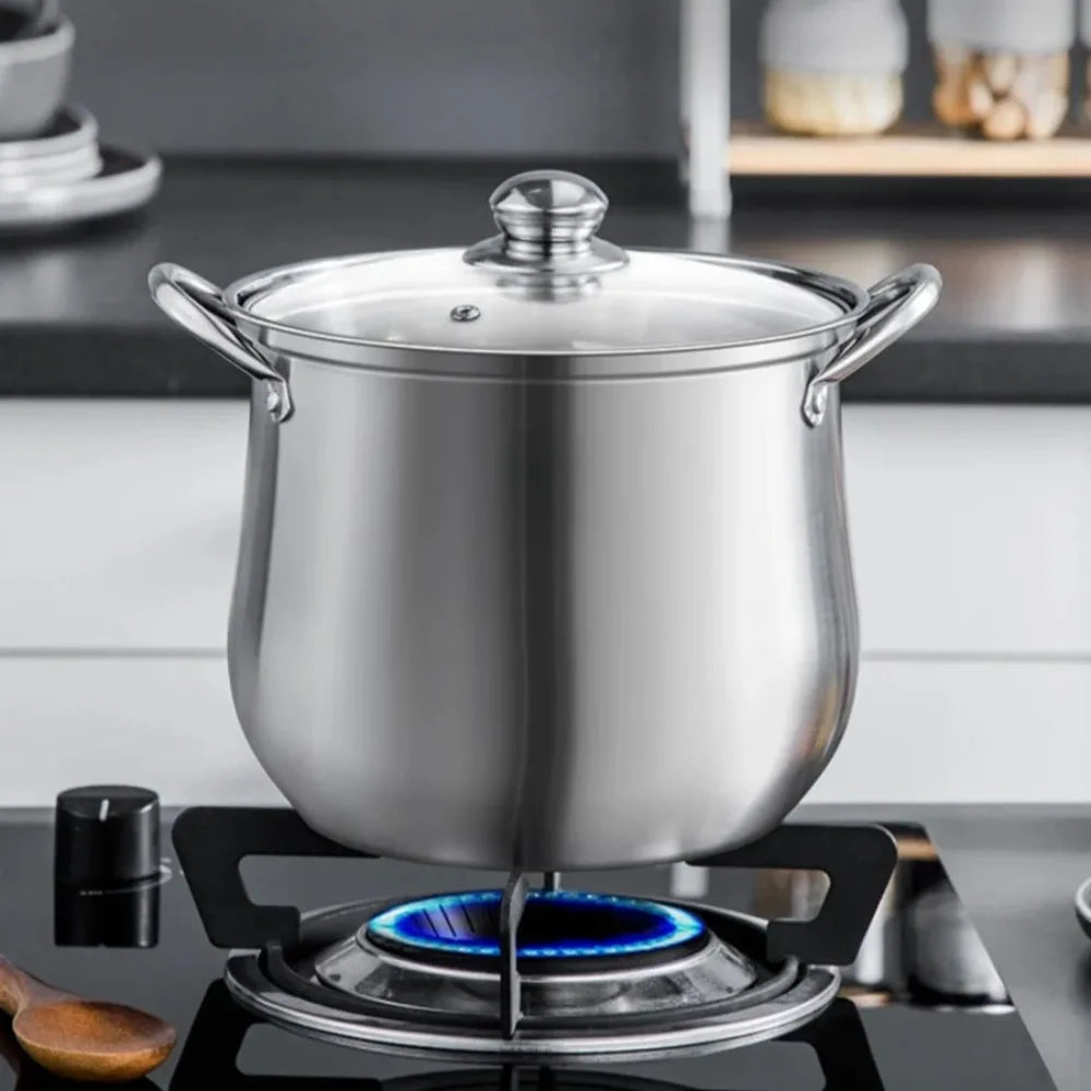 FEB.WIND 5L Stainless Steel Stock Pot with Lid | Soup Pot