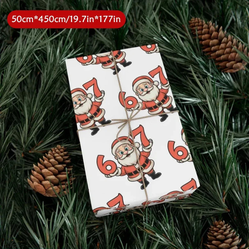 Kids' Christmas Wrapping Paper – Fun Santa Print Gift Wrap