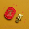 Brass Golden Turtle Charm with Leather Sleeve | Wallet Keepsake