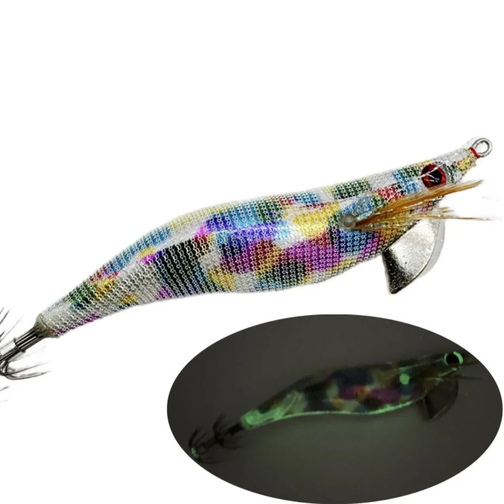 Squid Jig Egi UV Glow Lure 3.5# – Japan-Style Octopus Bait