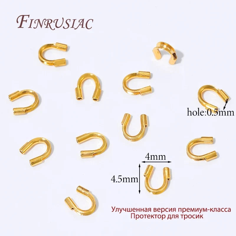 18K Gold Plated End Caps & U-Shape Wire Protectors | Jewelry