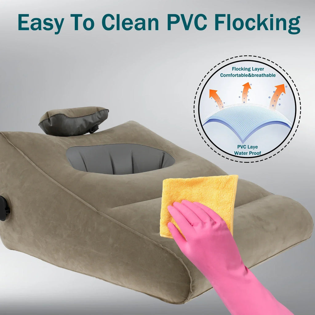 Portable Inflatable Wedge Pillow – Lumbar, Leg & Travel